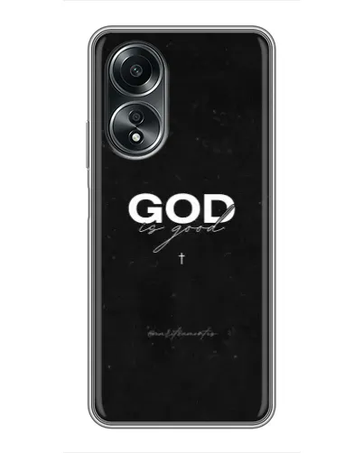 Чехол для OPPO A58 (4G) с картинкой «GOD — Бог над всем»