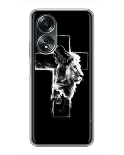Чехол для OPPO A58 (4G) с картинкой «Сияющий крест Jesus»