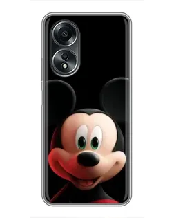 Чехол для OPPO A58 (4G) с картинкой «Улыбающийся Микки Маус»
