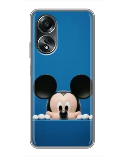 Чехол для OPPO A58 (4G) с картинкой «Микки выглядывает» Чехол для OPPO A58 (4G) с картинкой «Микки выглядывает»
