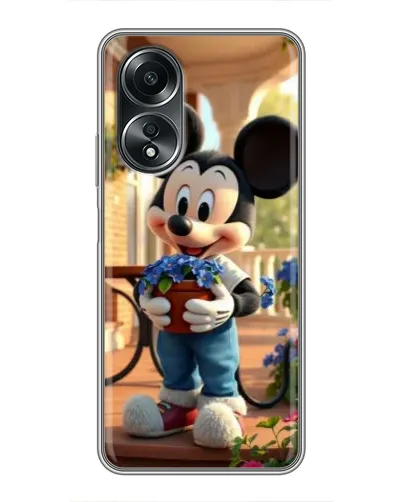 Чехол для OPPO A58 (4G) с картинкой «Микки садовод»