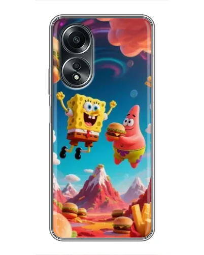 Чехол для OPPO A58 (4G) с картинкой «Космический фастфуд»