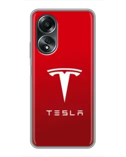 Чехол для OPPO A58 (4G) с картинкой «Tesla Red Classic»