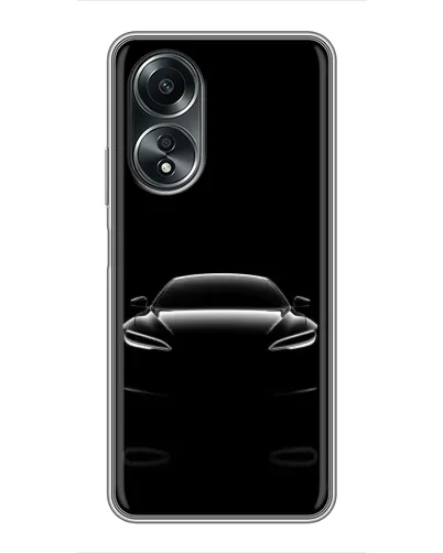 Чехол для OPPO A58 (4G) с картинкой «Силуэт Tesla Night»