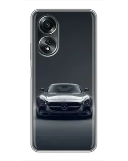 Чехол для OPPO A58 (4G) с картинкой «Mercedes на черном»