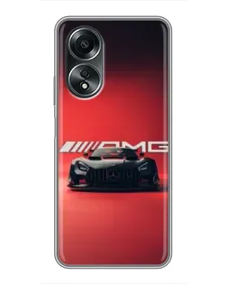 Чехол для OPPO A58 (4G) с картинкой «Mercedes AMG — красная линия»