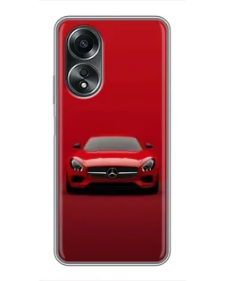Чехол для OPPO A58 (4G) с картинкой «Красный Mercedes AMG»