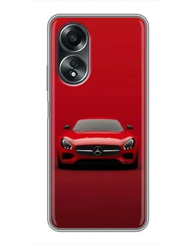 Чехол для OPPO A58 (4G) с картинкой «Красный Mercedes AMG»