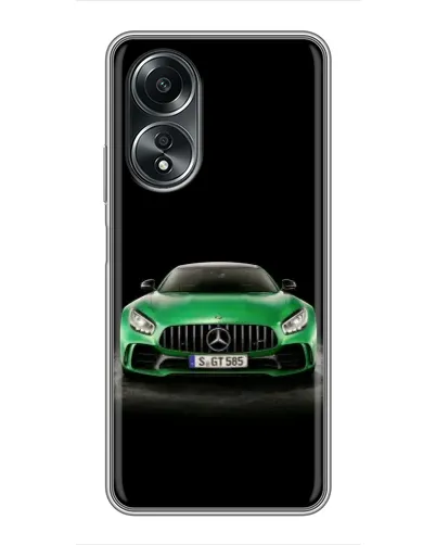 Чехол для OPPO A58 (4G) с картинкой «Mercedes — неоновый лого»