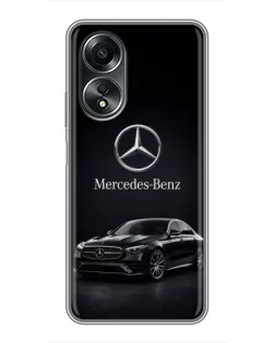 Чехол для OPPO A58 (4G) с картинкой «Mercedes — решетка радиатора»