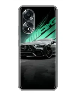 Чехол для OPPO A58 (4G) с картинкой «Темный Mercedes AMG»