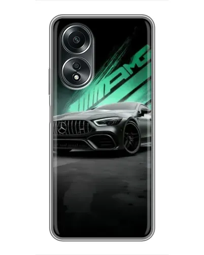 Чехол для OPPO A58 (4G) с картинкой «Темный Mercedes AMG»
