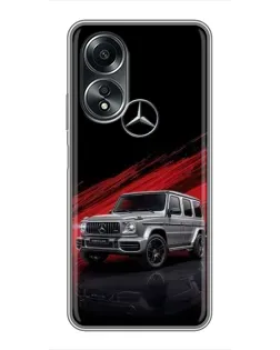 Чехол для OPPO A58 (4G) с картинкой «Mercedes G-Class красный»