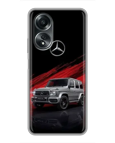 Чехол для OPPO A58 (4G) с картинкой «Mercedes G-Class красный»