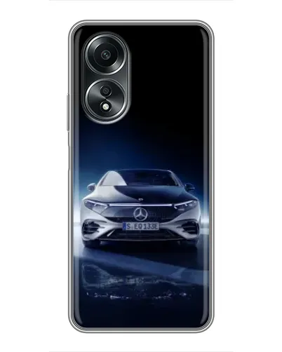 Чехол для OPPO A58 (4G) с картинкой «Ночной Mercedes EQ»