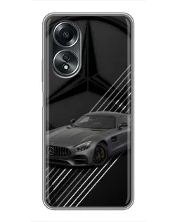 Чехол для OPPO A58 (4G) с картинкой «Mercedes AMG — графика»