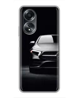 Чехол для OPPO A58 (4G) с картинкой «Свет фар Mercedes»