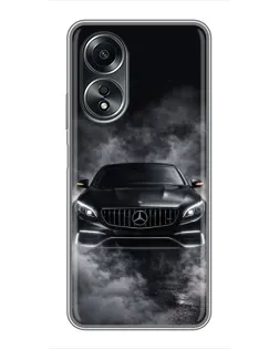 Чехол для OPPO A58 (4G) с картинкой «Mercedes в дыму»