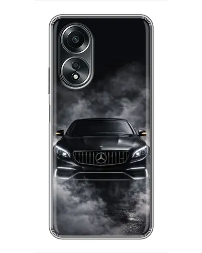 Чехол для OPPO A58 (4G) с картинкой «Mercedes в дыму»