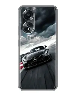 Чехол для OPPO A58 (4G) с картинкой «Гоночный Mercedes AMG»