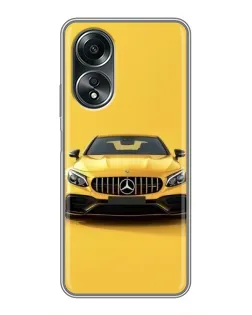 Чехол для OPPO A58 (4G) с картинкой «Желтый Mercedes GT»