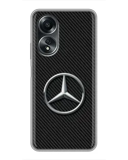 Чехол для OPPO A58 (4G) с картинкой «Карбоновый Mercedes стиль»