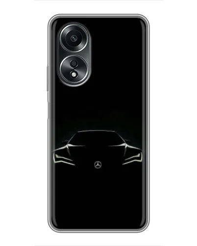 Чехол для OPPO A58 (4G) с картинкой «Mercedes — силуэт авто» Чехол для OPPO A58 (4G) с картинкой «Mercedes — силуэт авто»