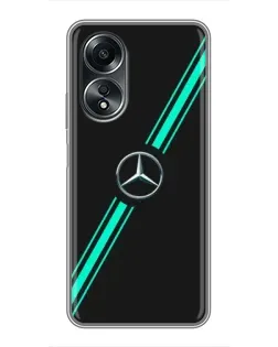 Чехол для OPPO A58 (4G) с картинкой «Спортивные линии Mercedes»