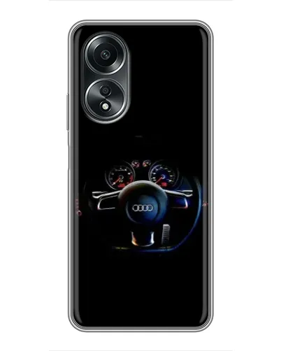 Чехол для OPPO A58 (4G) с картинкой «Салон Audi — руль»