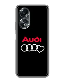 Чехол для OPPO A58 (4G) с картинкой «Логотип Audi Heart»