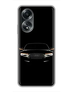 Чехол для OPPO A58 (4G) с картинкой «Audi — ночной контур»