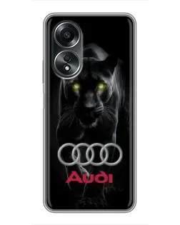 Чехол для OPPO A58 (4G) с картинкой «Пантера и Audi»