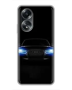 Чехол для OPPO A58 (4G) с картинкой «Audi в неоне»