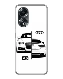 Чехол для OPPO A58 (4G) с картинкой «Audi — контрастный дизайн»