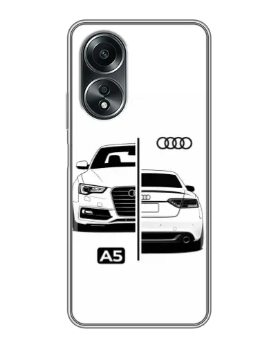 Чехол для OPPO A58 (4G) с картинкой «Audi — контрастный дизайн»