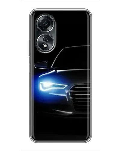 Чехол для OPPO A58 (4G) с картинкой «Неоновый взгляд Audi»