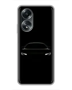 Чехол для OPPO A58 (4G) с картинкой «Взгляд Audi в темноте»