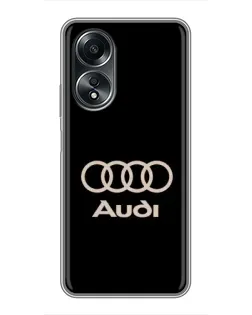 Чехол для OPPO A58 (4G) с картинкой «Audi — золотой логотип»