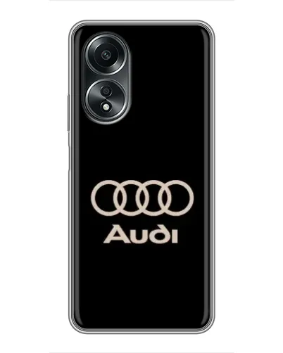 Чехол для OPPO A58 (4G) с картинкой «Audi — золотой логотип»