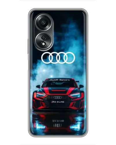 Чехол для OPPO A58 (4G) с картинкой «Audi Sport — неон»
