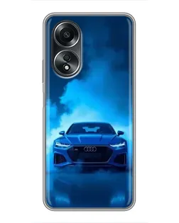 Чехол для OPPO A58 (4G) с картинкой «Audi — голубая энергия»