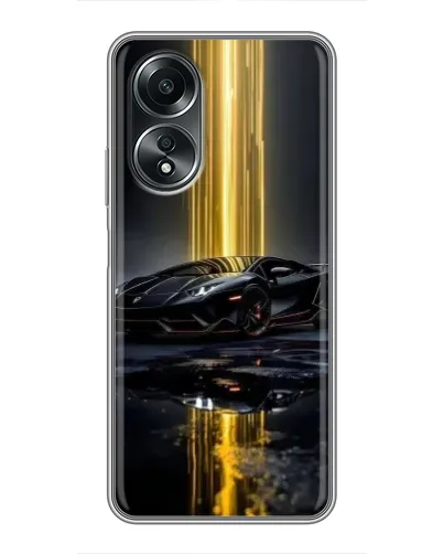 Чехол для OPPO A58 (4G) с картинкой «Ночной Lamborghini драйв»