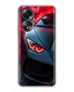 Чехол для OPPO A58 (4G) с картинкой «Lamborghini красное сияние»