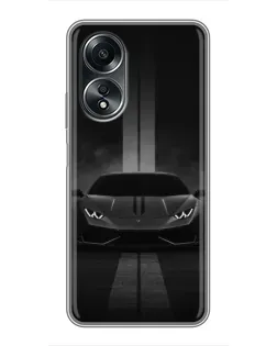 Чехол для OPPO A58 (4G) с картинкой «Lamborghini симметрия дорог»