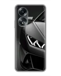Чехол для OPPO A58 (4G) с картинкой «Lamborghini фары детализация»