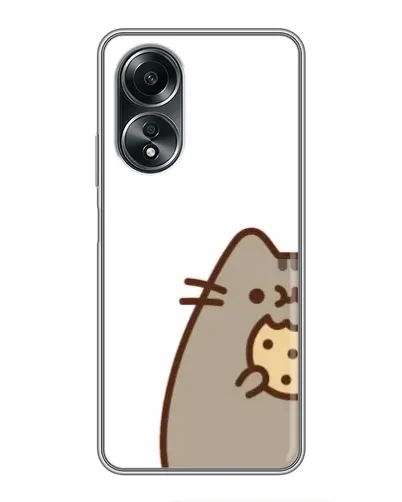 Чехол для OPPO A58 (4G) с картинкой «Пушин с печеньем»