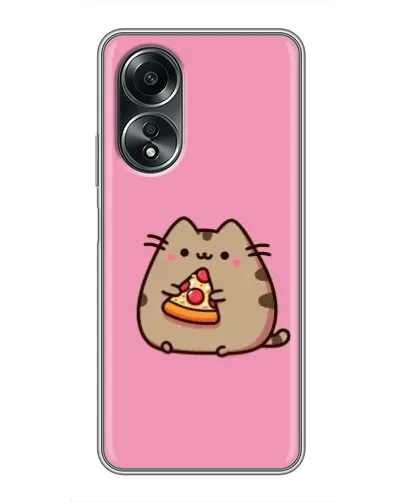 Чехол для OPPO A58 (4G) с картинкой «Пушин с пиццей»