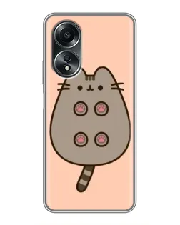 Чехол для OPPO A58 (4G) с картинкой «Пушин пузиком кверху»