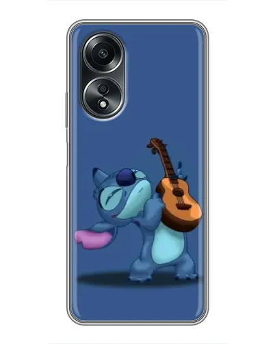 Чехол для OPPO A58 (4G) с картинкой «Стич с укулеле»