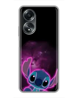 Чехол для OPPO A58 (4G) с картинкой «Неоновый Stitch» Чехол для OPPO A58 (4G) с картинкой «Неоновый Stitch»